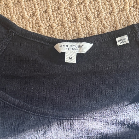 Black Ruffle Hem Top - Picture 2 of 3